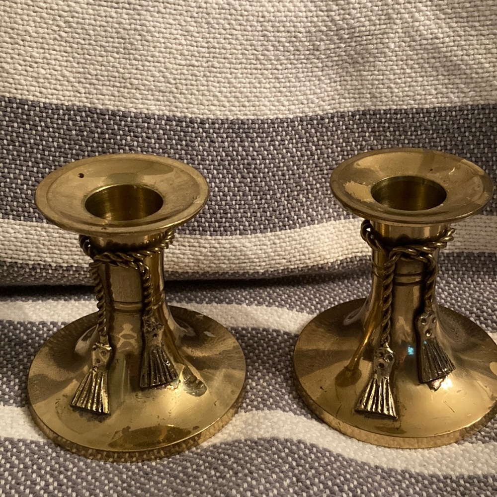 Vintage Brass Candlestick, Brass Cancle Holder
